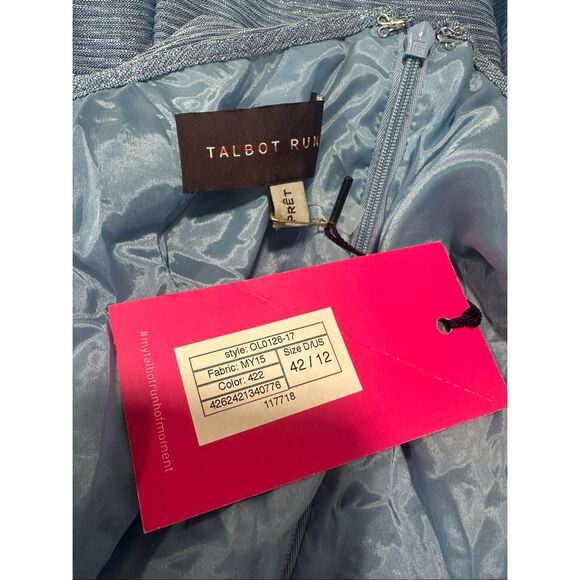 Talbot Runhof Metallic Voile Sleeveless Gown Size US 12 $1695 - Picture 9 of 9